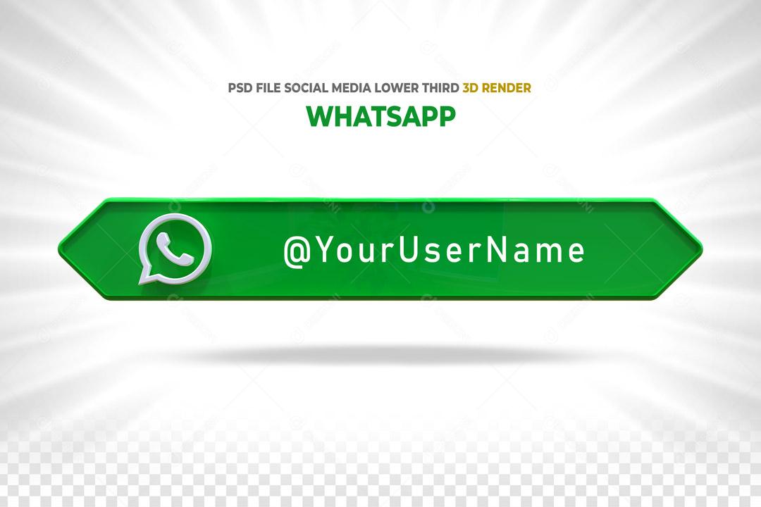 Placa 3D Para Composição de Texto WhatsApp PSD