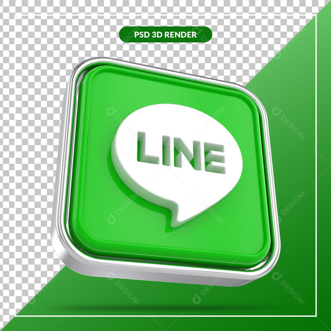 Ícone 3D Line Elemento Para Composição PSD