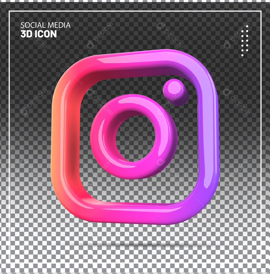 Instagram Elemento 3D Para Composição PSD