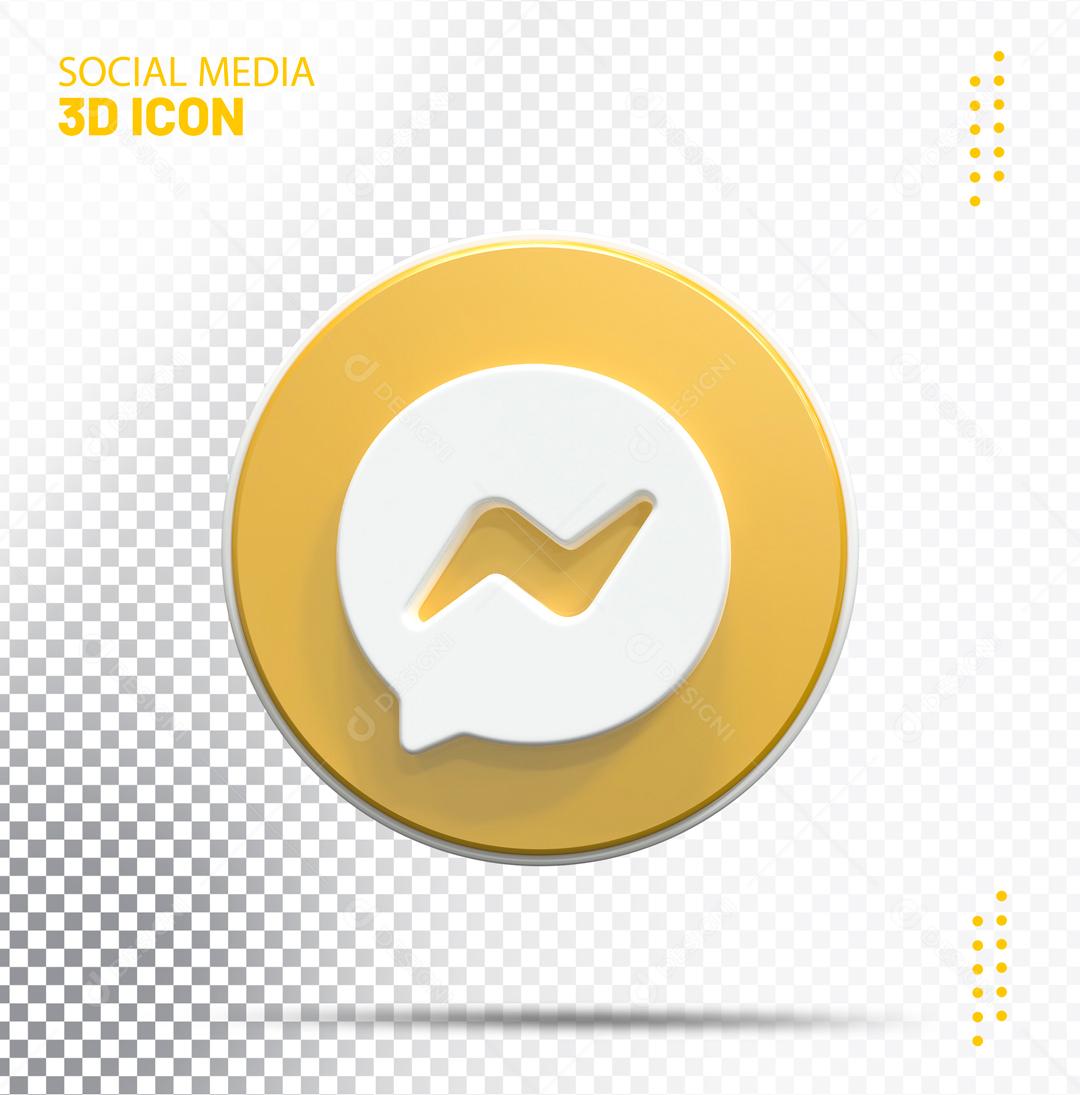 Messenger 3D Elemento Para Composição PSD