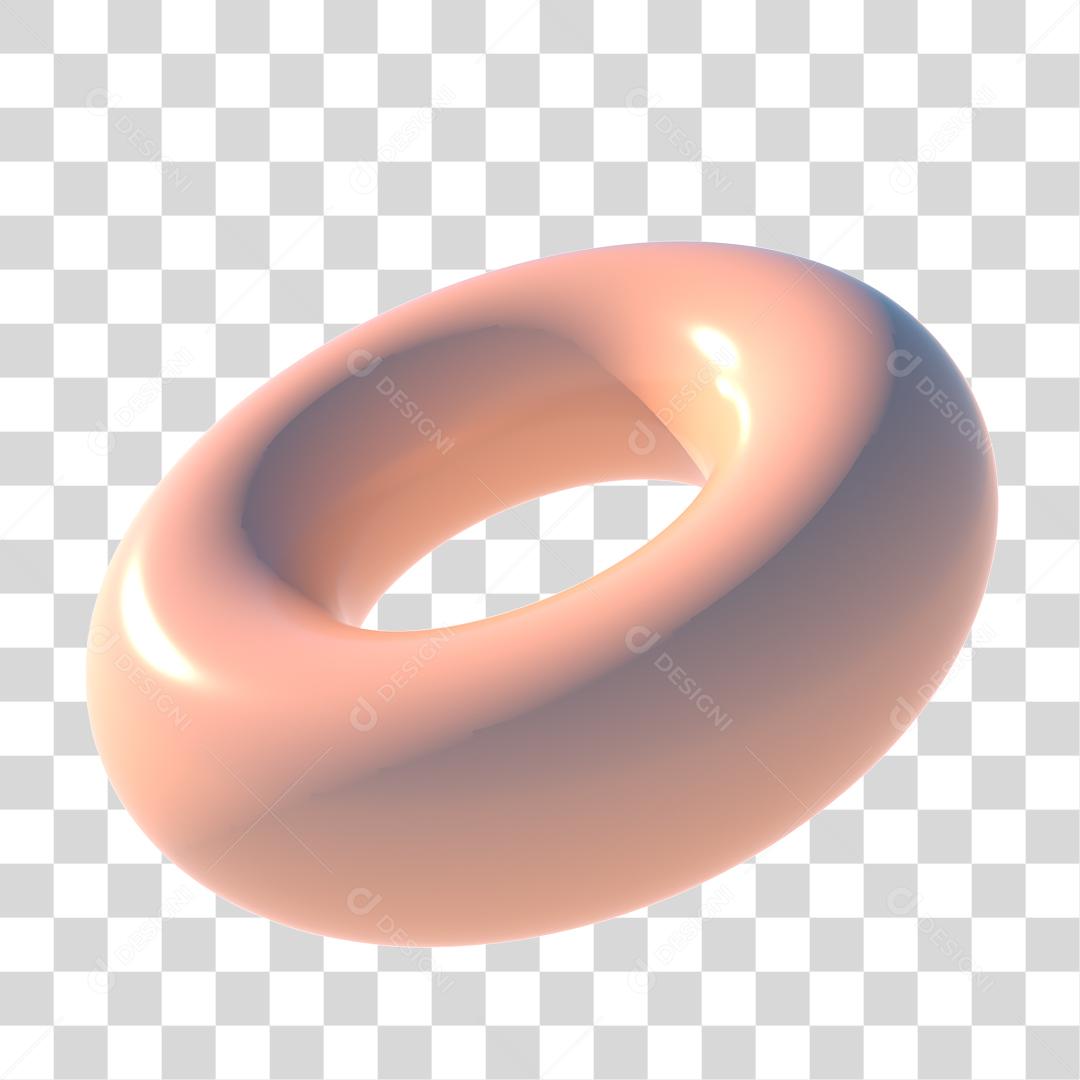 Formas 3D Elemento Circular Para Composição PNG Transparente