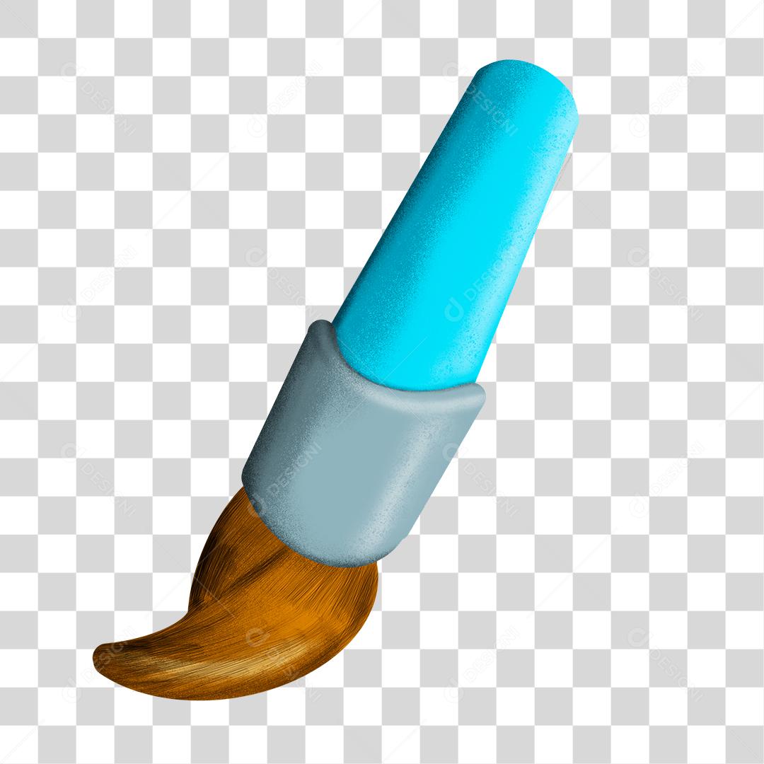 Pincel de Pintura Elemento 3D PNG Transparente
