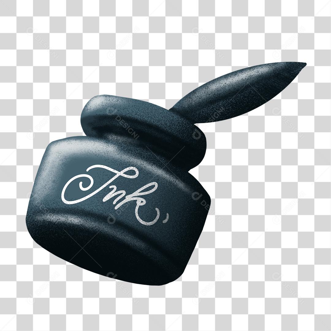 Frasco com pincel PNG Transparente