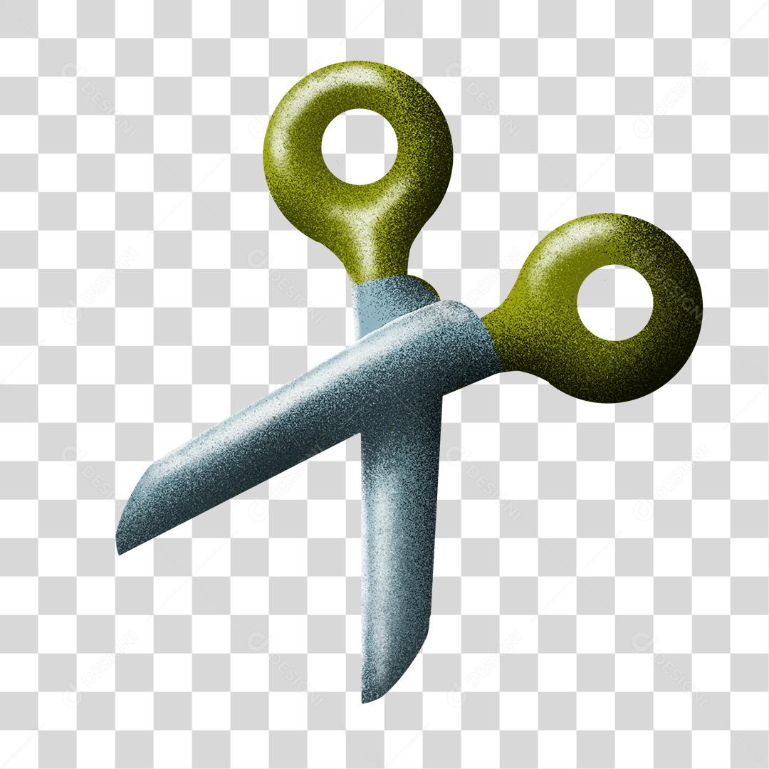Tesoura de Corte Elemento 3D Para Composição PNG