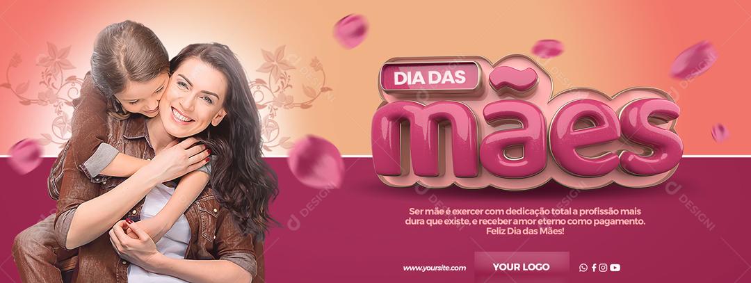 Banner Dia Das Mães Data Comemorativa Social Media PSD Editável