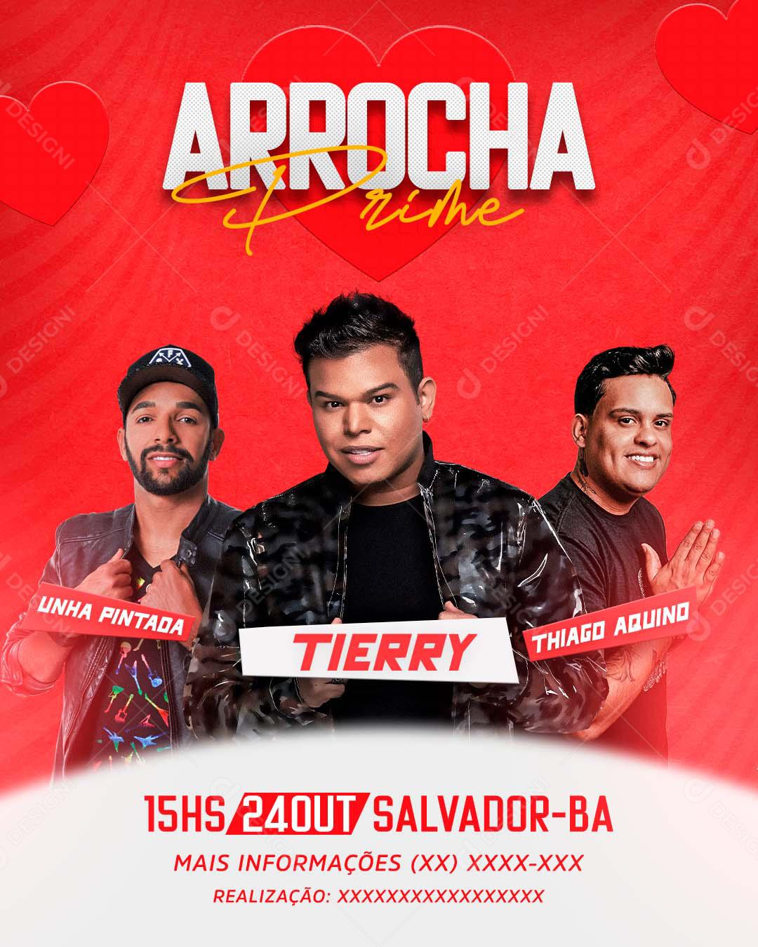 Flyer Arrocha Prima Social Media PSD Editável