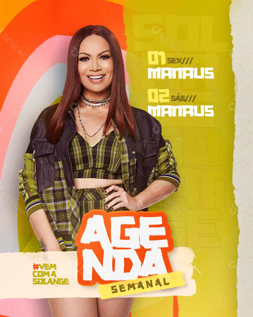 Agenda Solange Almeida Social Media PSD Editável