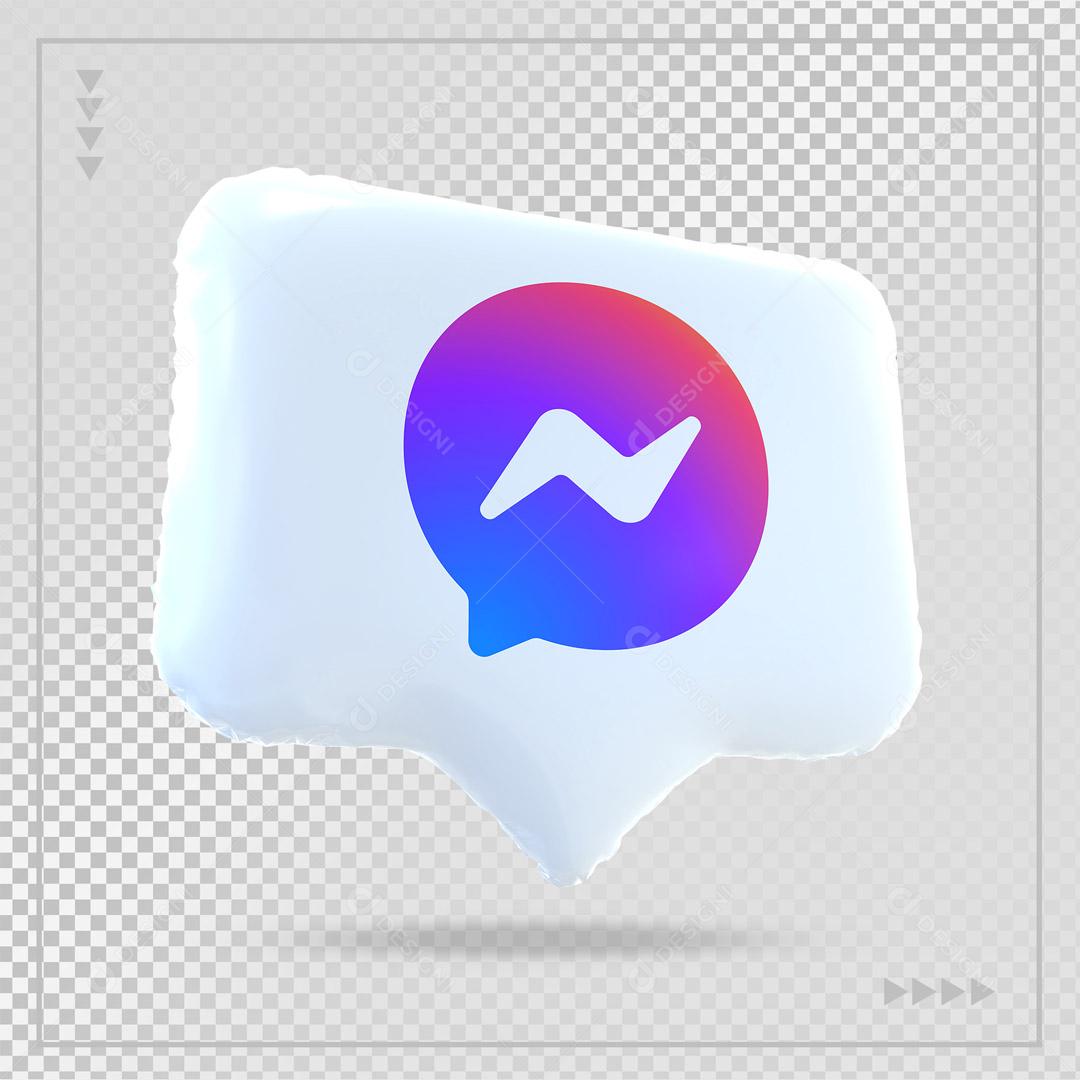 Messenger 3D Elemento Para Composição PSD