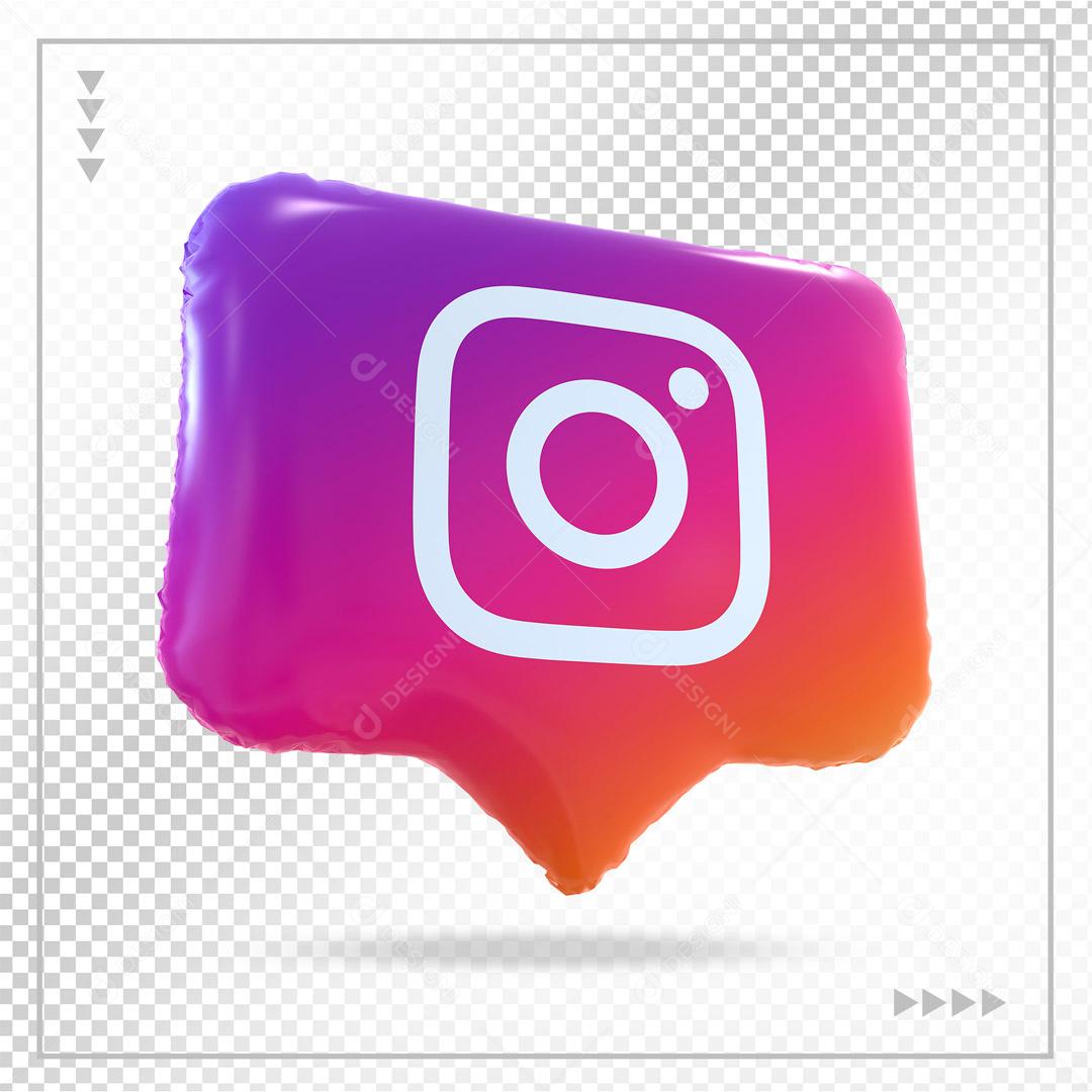 Instagram Elemento 3D Para Composição PSD