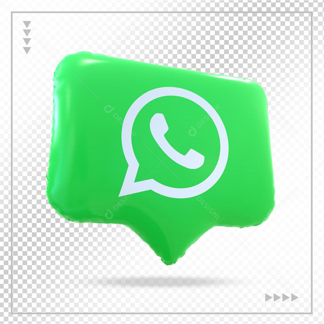 Elemento 3D Whatsapp Para Composição PSD