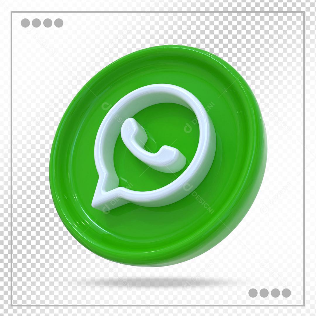Elemento 3D Whatsapp Para Composição PSD