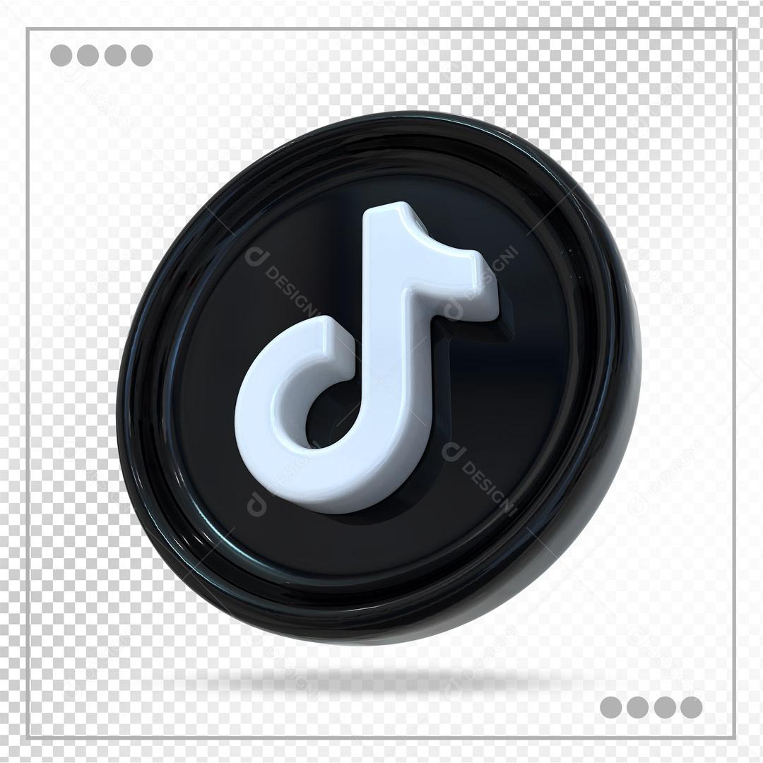 ícone 3D Tiktok Para Composição PSD