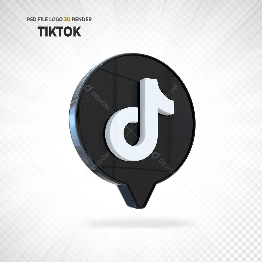 ícone Tiktok 3D Para Composição PSD