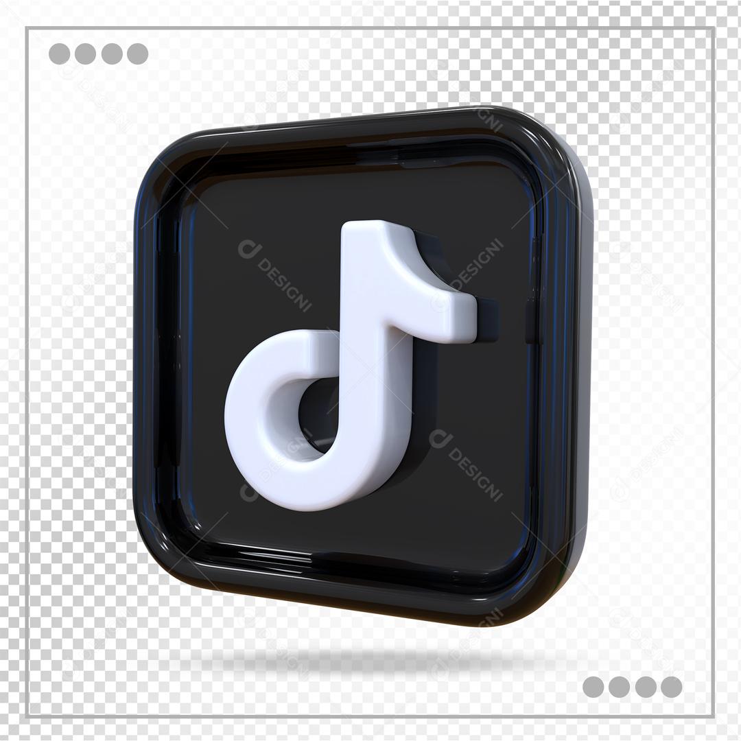 Tiktok 3D Elemento Para Composição PSD