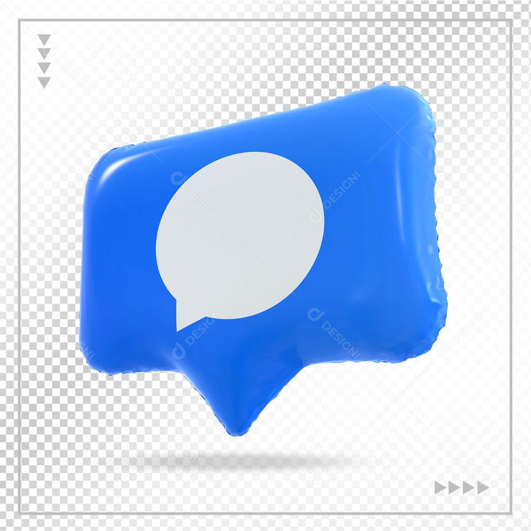 Caixa de Mensagem 3D Elemento Para Composição PSD