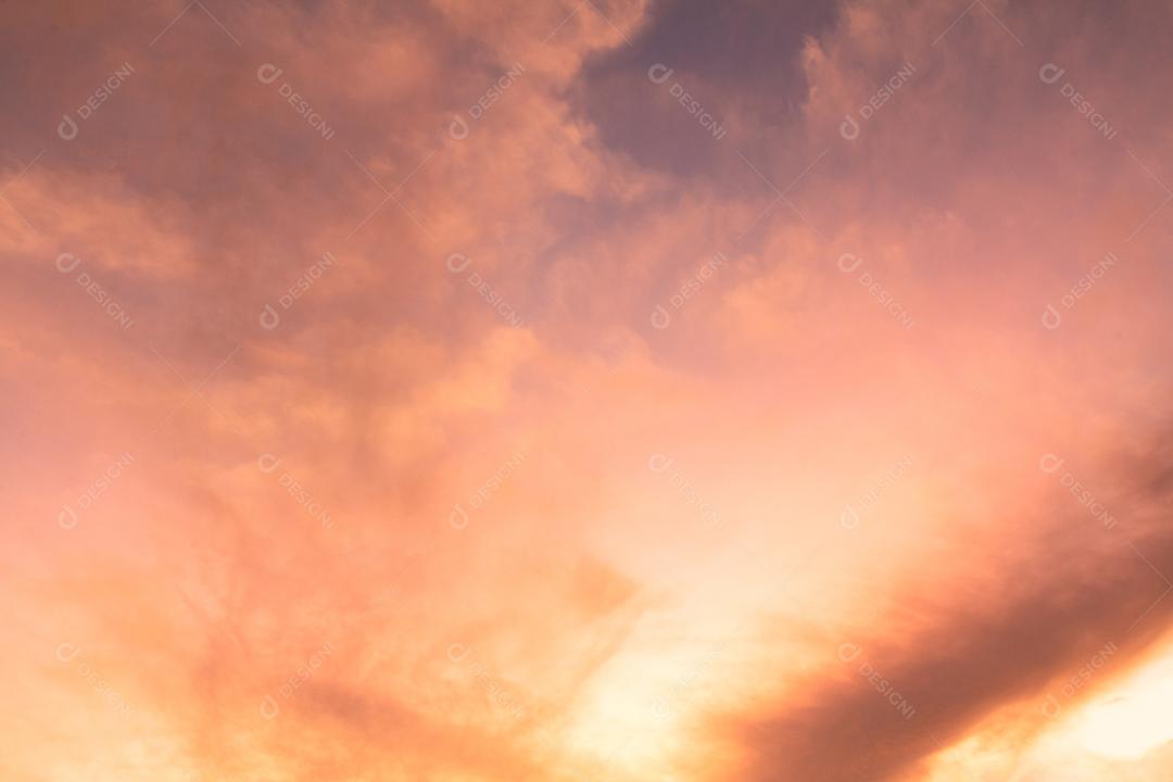 Colorful clouds in the sky at sunrise or sunset. Natural