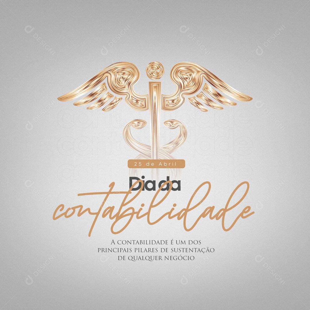 Social Media É um dos Principais Pilares de Sustentação Dia da Contabilidade PSD Editável