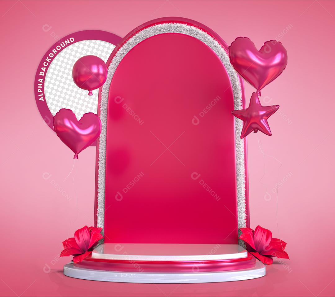 Podium Elemento 3D Para Composição PSD