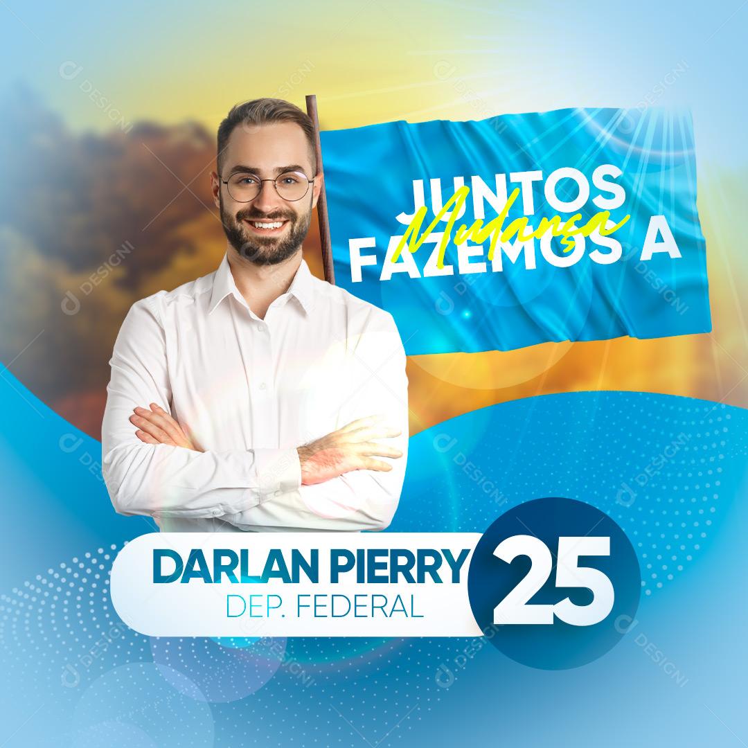 Social Media Política Juntos Fazemos a Mudança PSD Editável