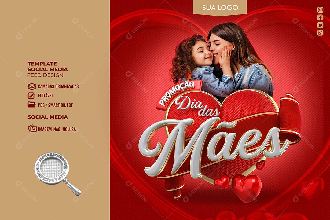 Social Media Banner Promoção Dia das Mães PSD Editável