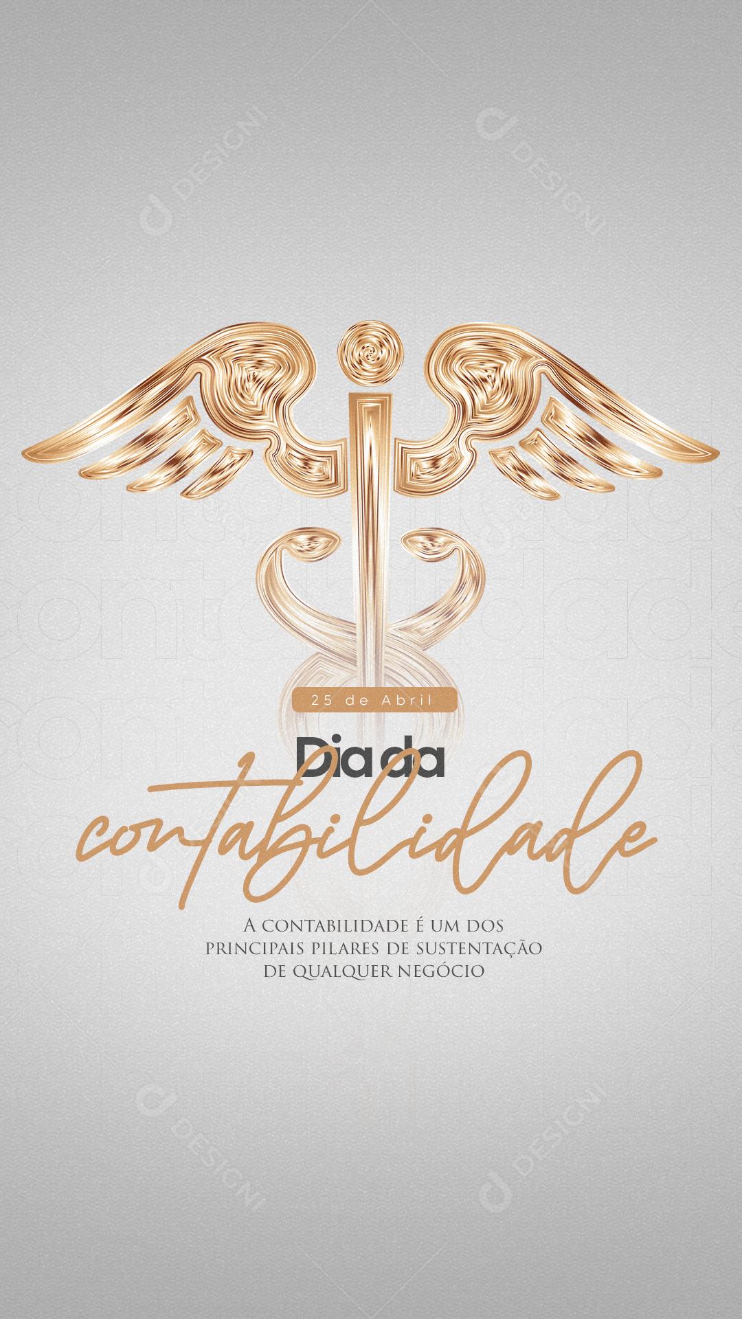 Stories É um dos Principais Pilares de Sustentação Dia da Contabilidade Social Media PSD Editável