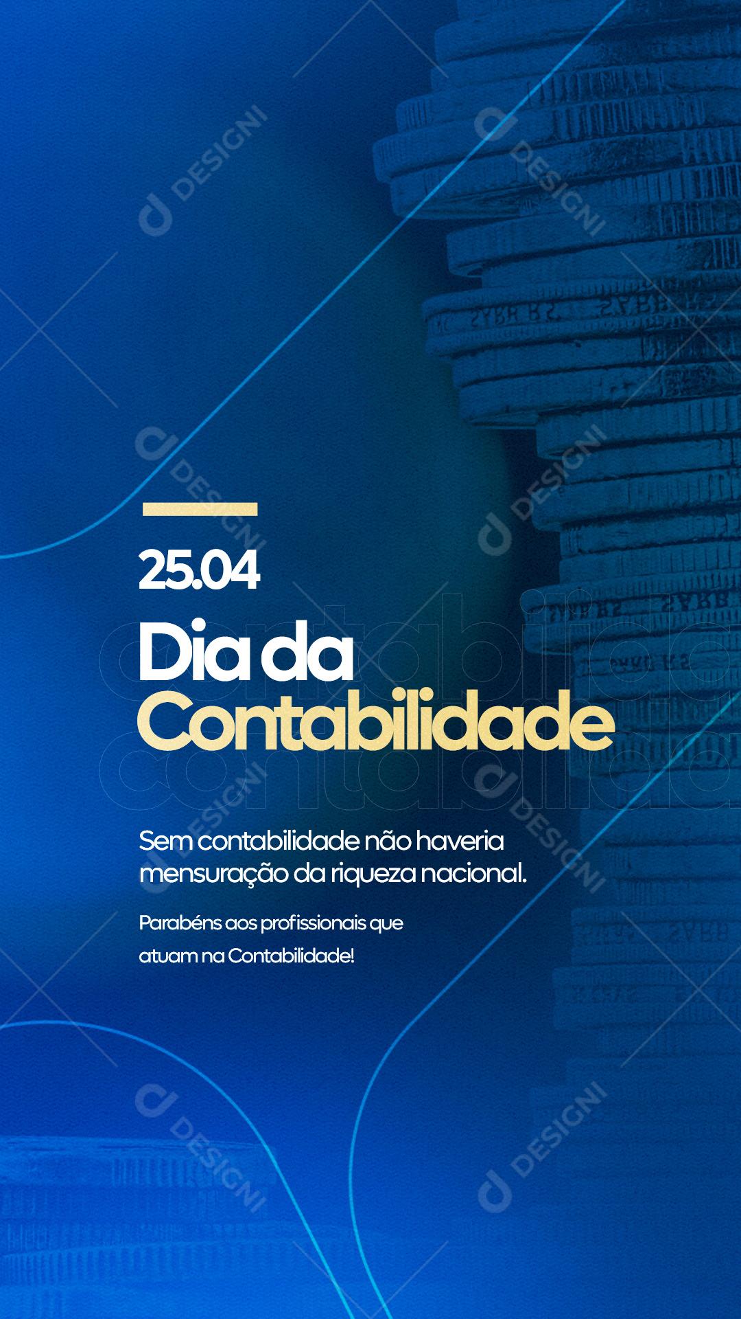 Stories Dia da Contabilidade Parabéns 25 de Abril Social Media PSD Editável