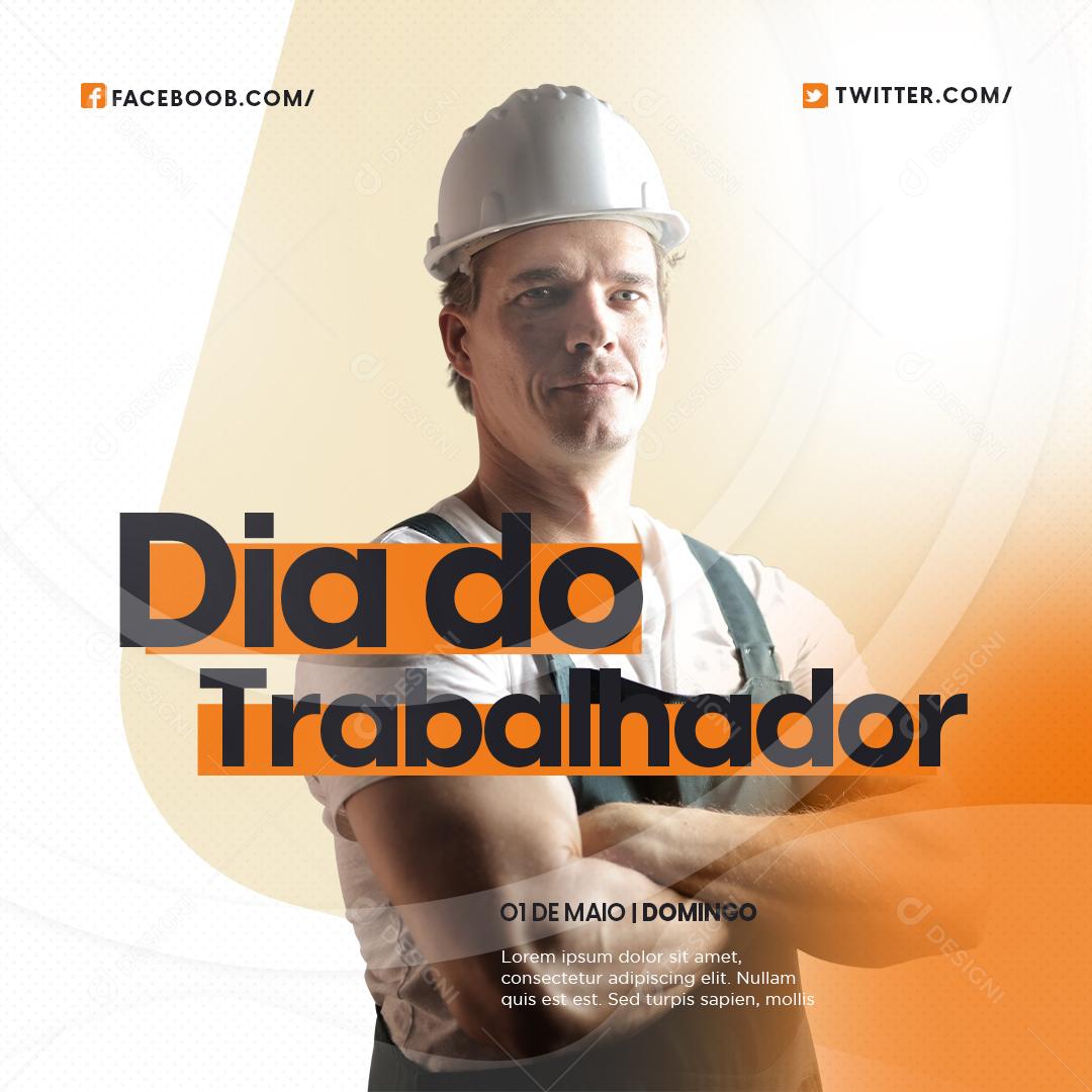 Social Media Dia do Trabalhador 1 De Maio PSD Editável