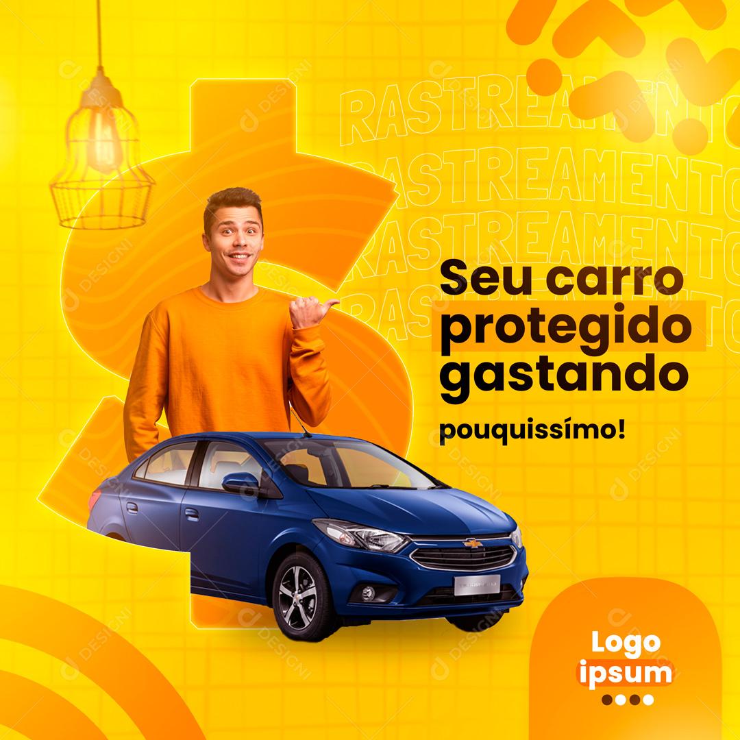 Seu Carro Protegido Gastando Pouco Social Media PSD Editável