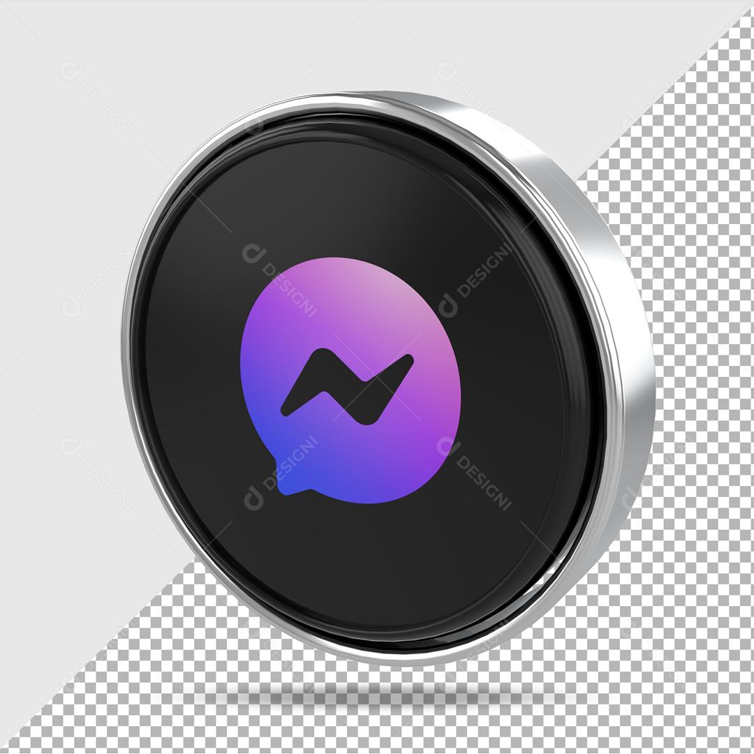 Messenger 3D Elemento Para Composição PSD