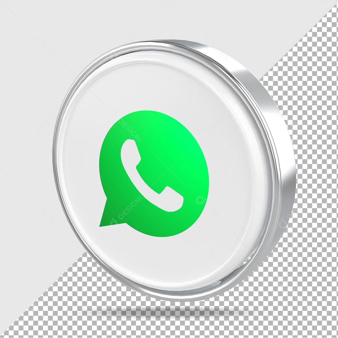 ícone 3D Whatsapp Elemento Para Composição PSD