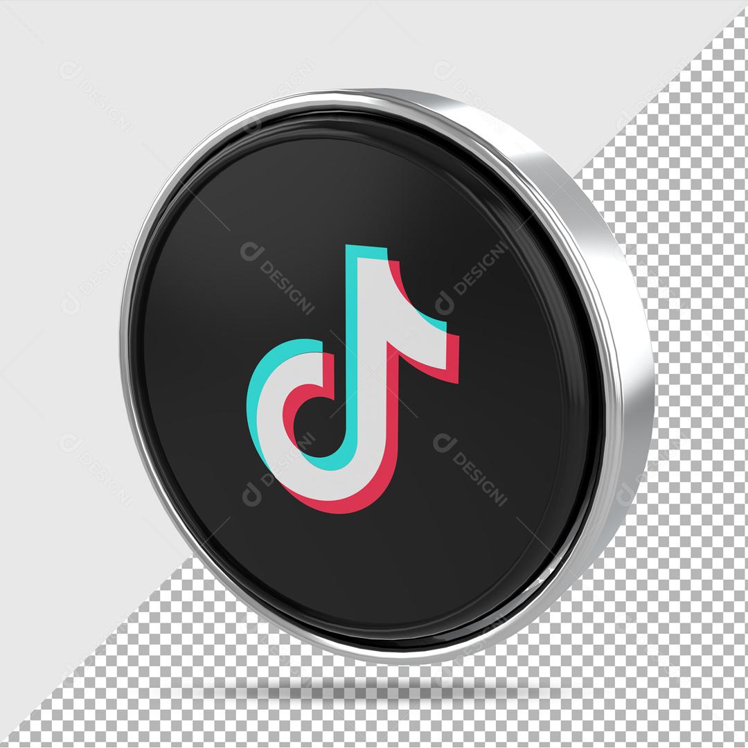 Tiktok 3D Elemento Para Composição PSD