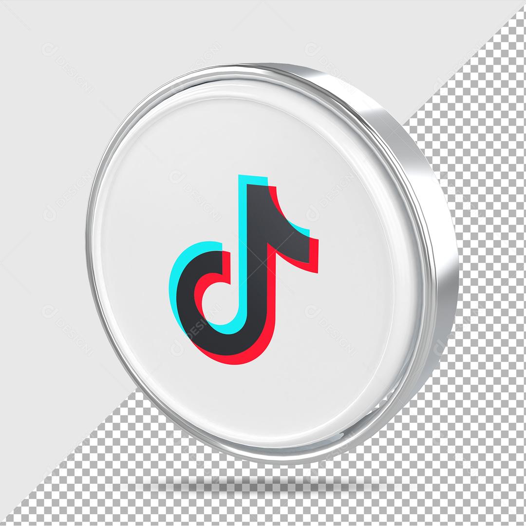 ícone 3D Tiktok Para Composição PSD