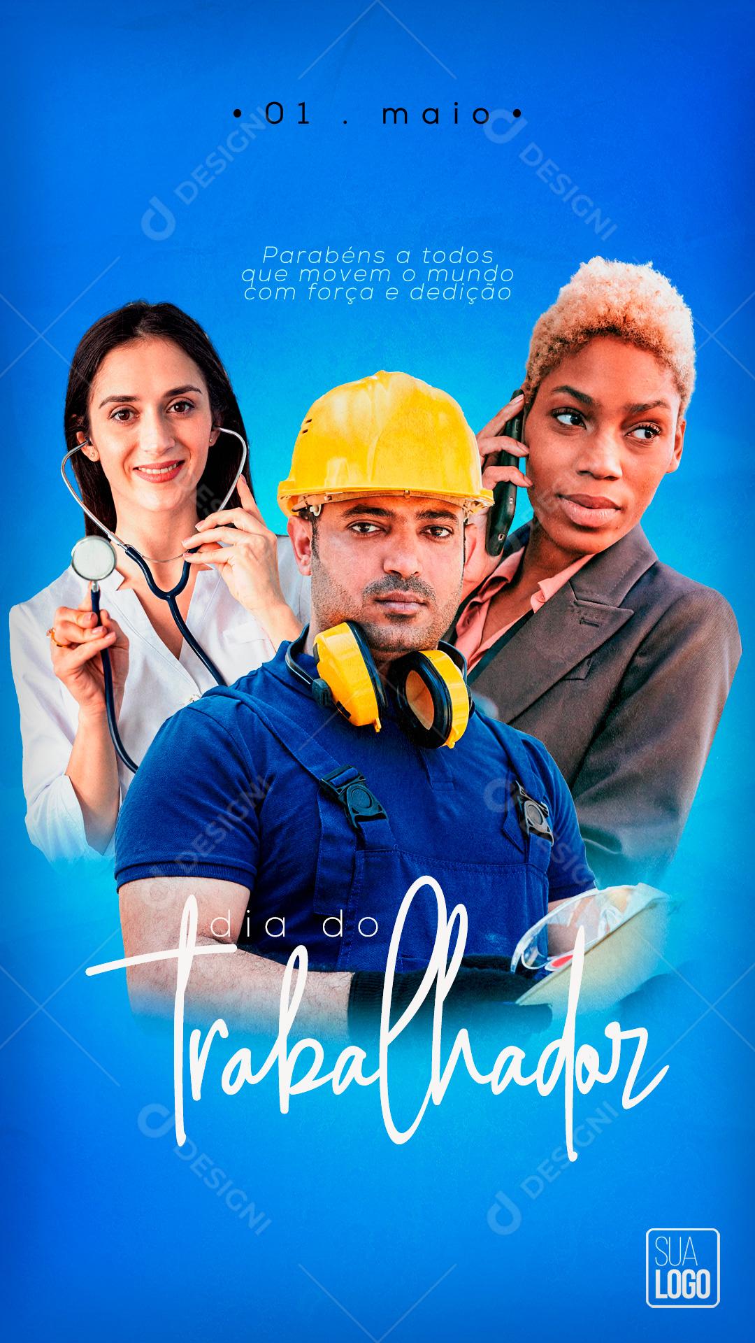 Dia Do Trabalhador 1 De maio Data Comemorativa Social Media PSD Editável