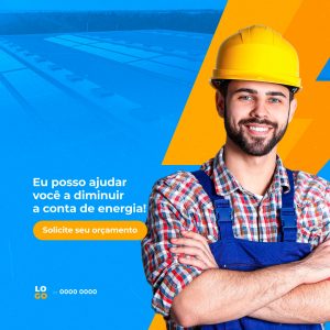 Social Media Energia Solar Posso Ajudar a Diminuir Sua Conta PSD Editável