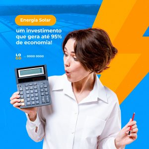 Energia Solar Investimento Que Gera Até 95% de Economia Social Media PSD Editável