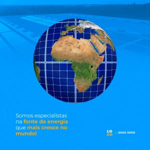 Post Energia Solar Somos Especialistas Social Media PSD Editável