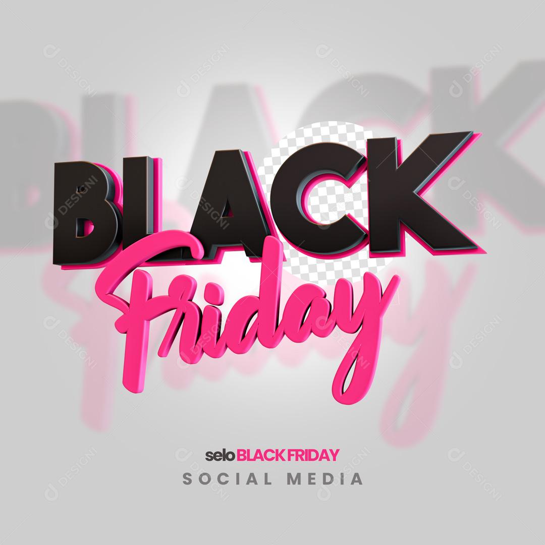3D Text For Composition Black Friday Editable PSD