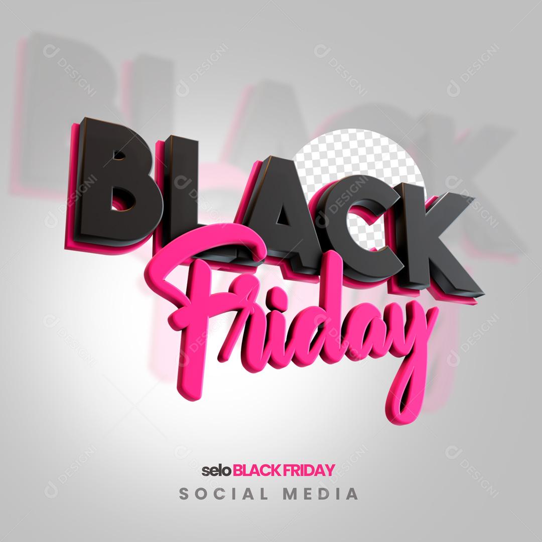 Texto 3D Para Composição Black Friday PSD Editável