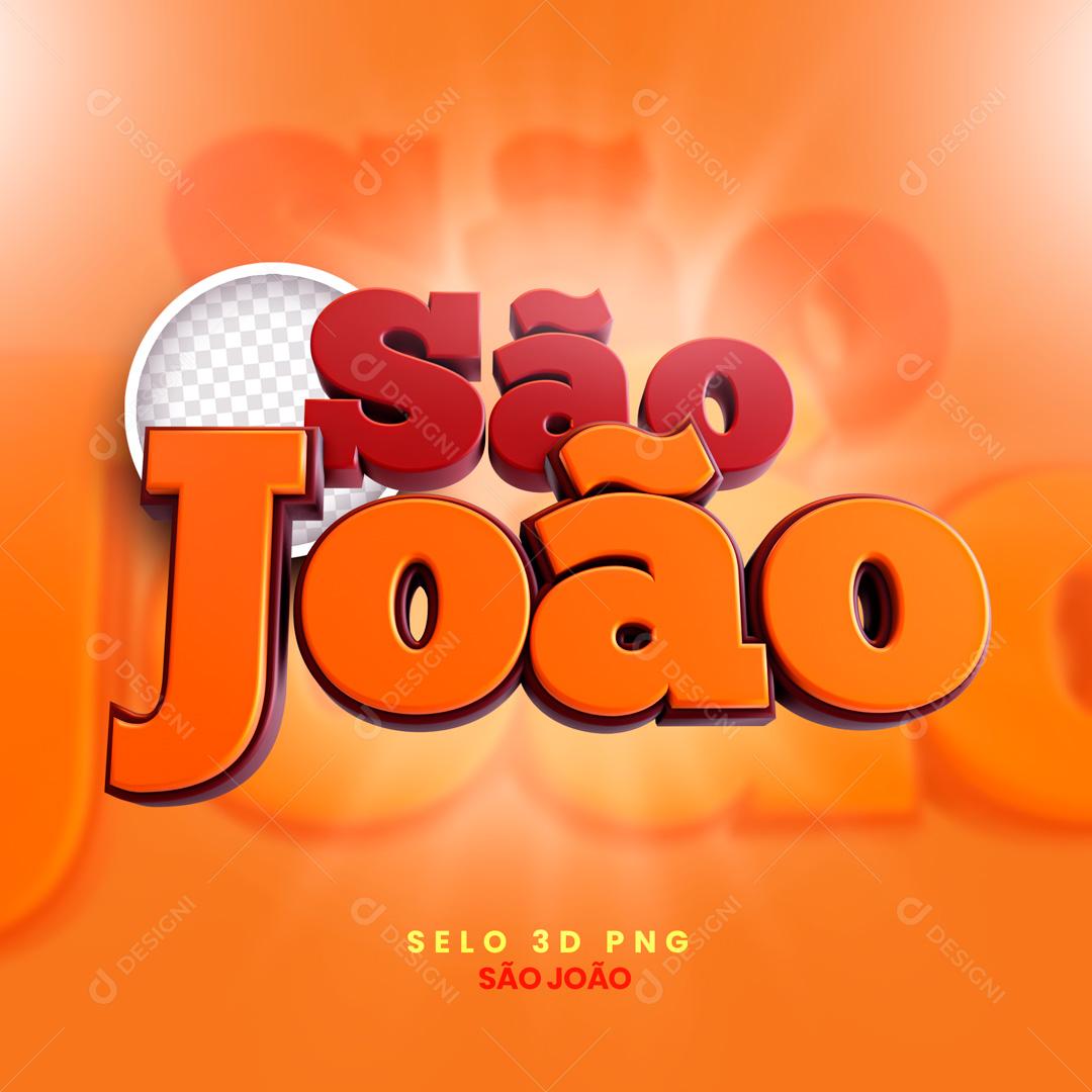 Texto 3D Para Composição São João PSD Editável