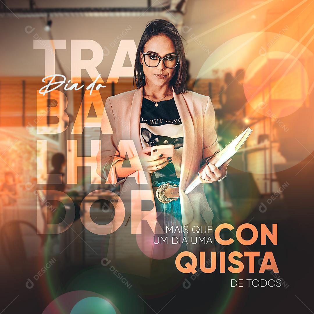 Dia do Trabalhador 01 de Maio Social Media PSD Editável