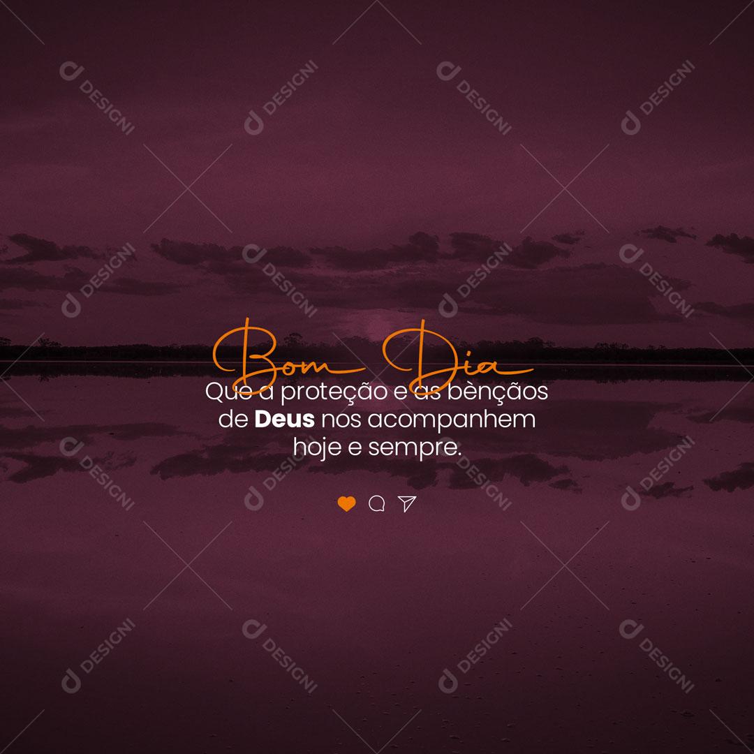 Frase Motivacional Bom dia Social Media PSD Editável