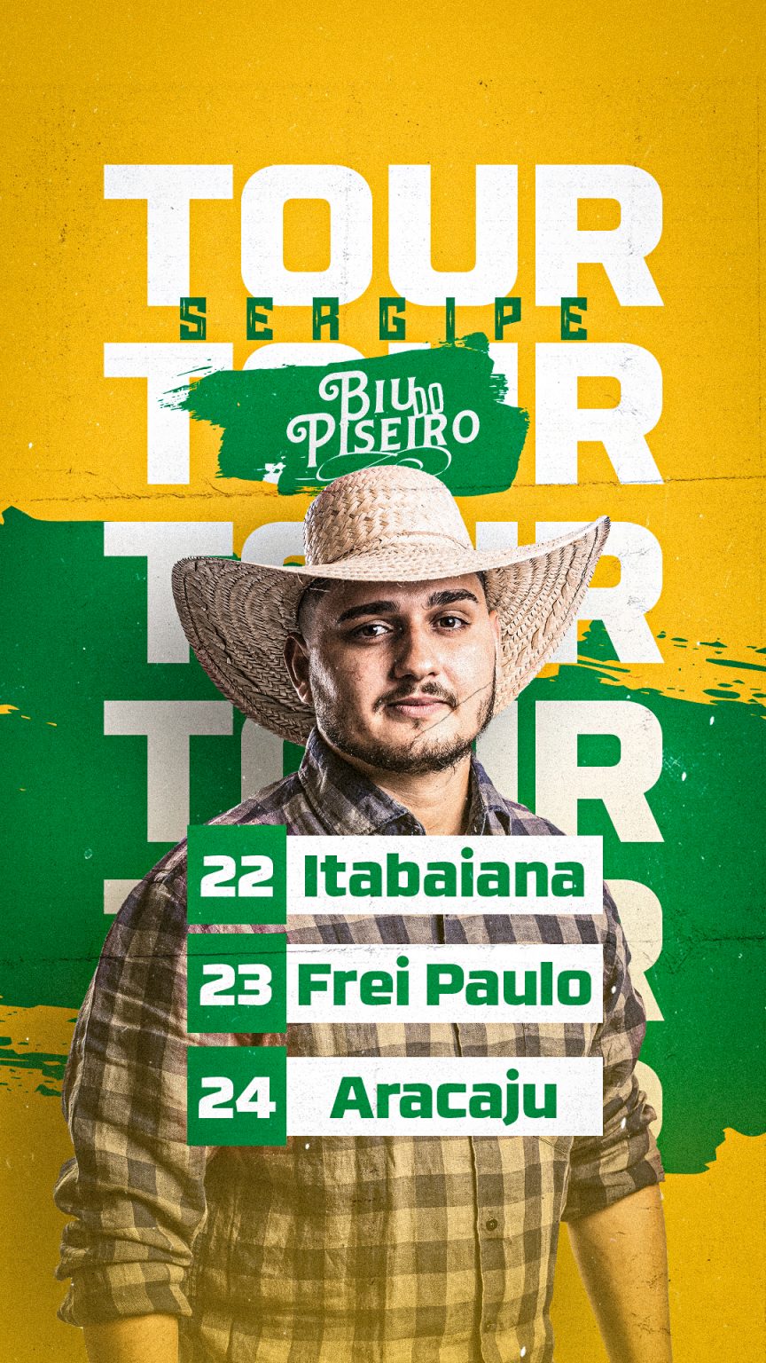 Flyer Tour Sergipe Peseiro Agenda Semanal Social Media PSD Editável