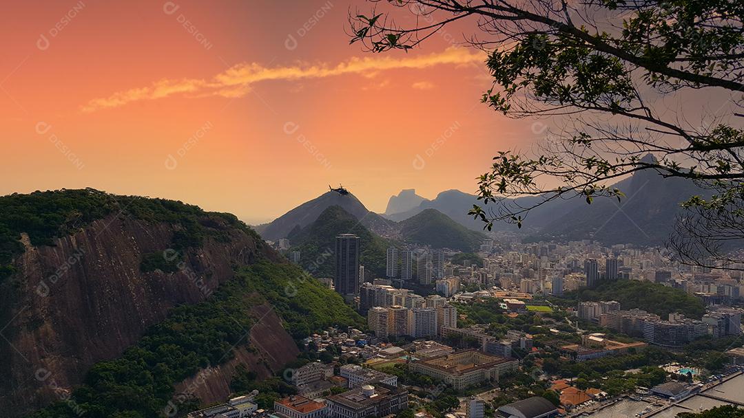 Vista aérea da cidade do Rio de Janeiro Brasil.