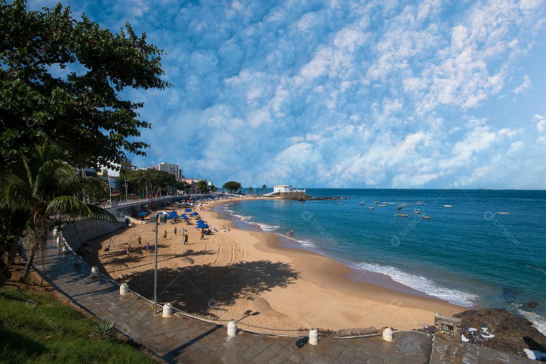 Praia do Porto da Barra em Salvador Bahia Brasil.