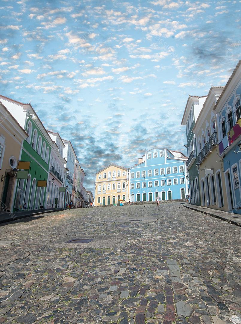 Centro histórico no Pelourinho, na cidade de Salvador Bahia Brasil.