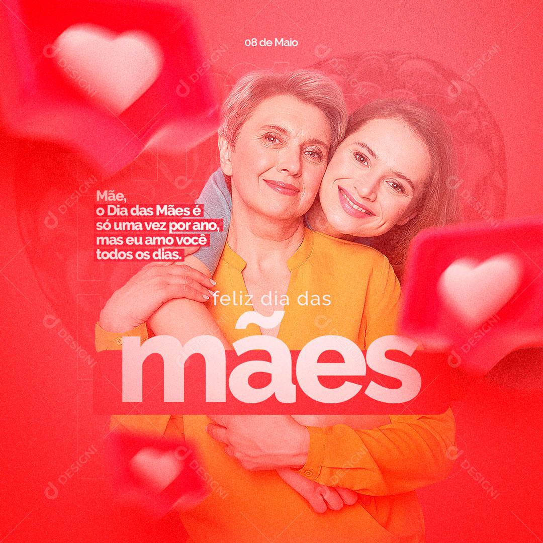 Feliz Dia Das Mães Data Comemorativa Mães Social Media PSD Editável