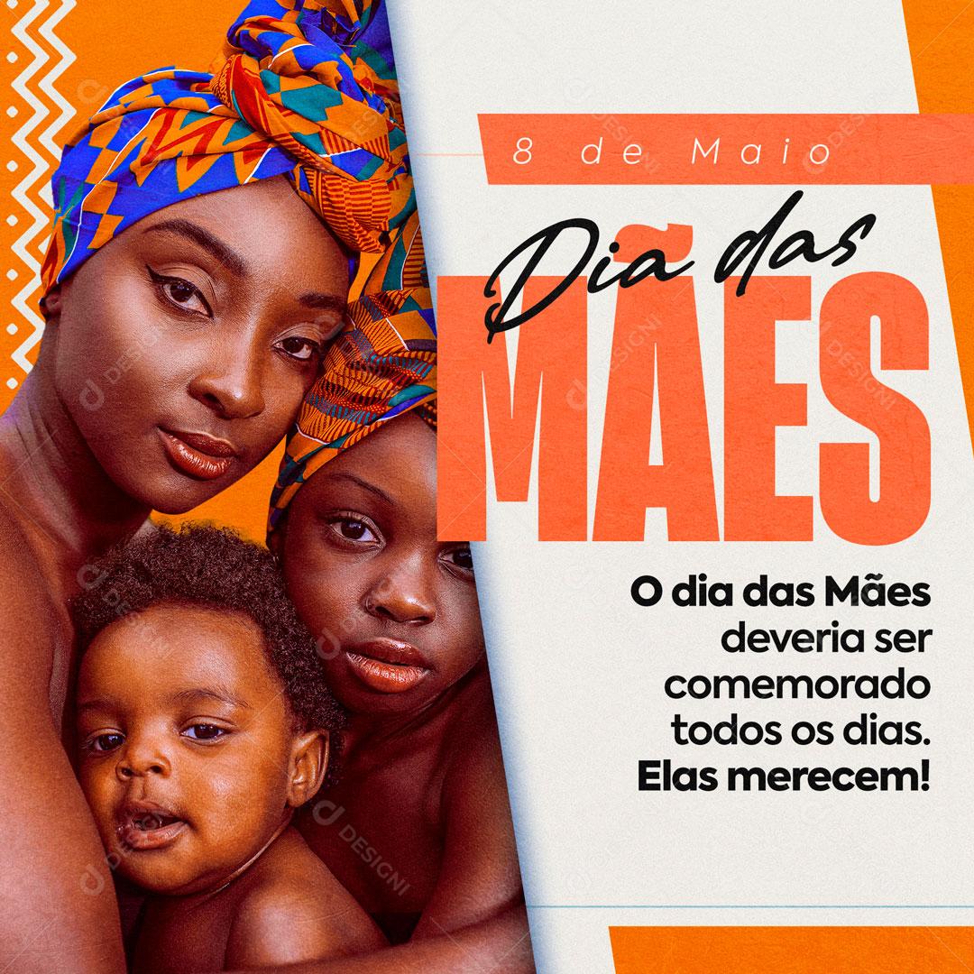 Dia 8 De Maio Dia Das Mães Data Comemorativa Social Media PSD Editável