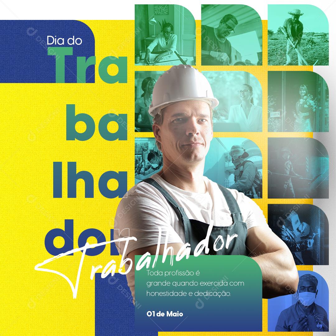 Dia Do Trabalhador 1 De Maio Data Comemorativa Social Media PSD Editável