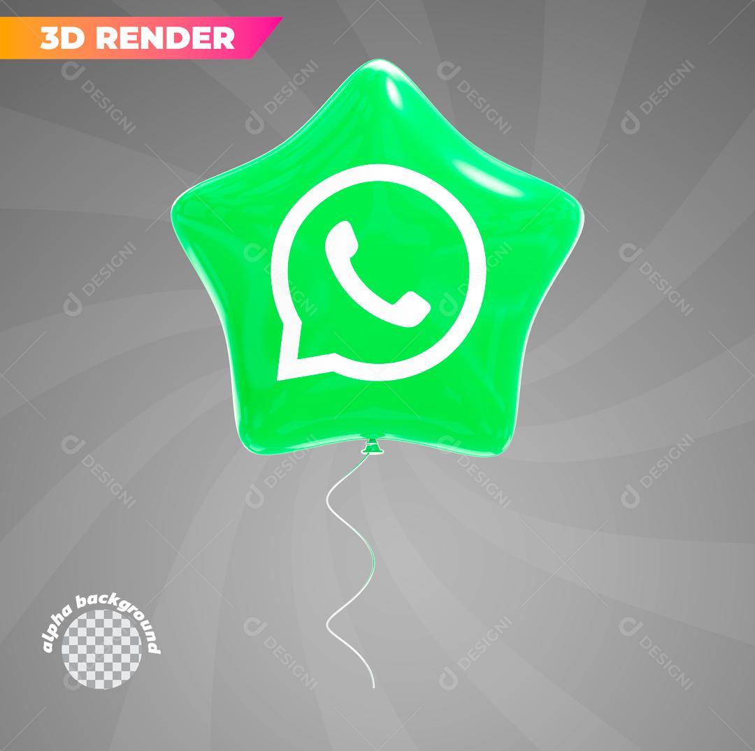 Balão Whatsapp 3D Elemento Para Composição PSD