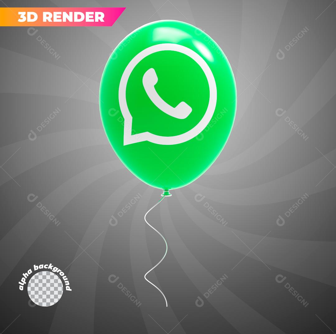 Balão WhatsApp Elemento 3D Para Composição PSD